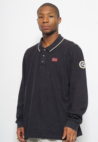 VINTAGE NAPAPIJRI THIN RUGBY SWEATSHIRT