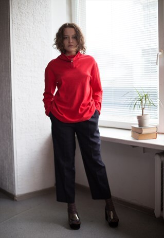 VINTAGE 90'S RED TURTLE NECK JUMPER
