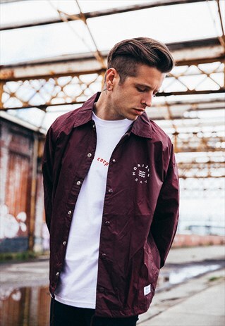 HORIZON BAY MAROON COACH JACKET