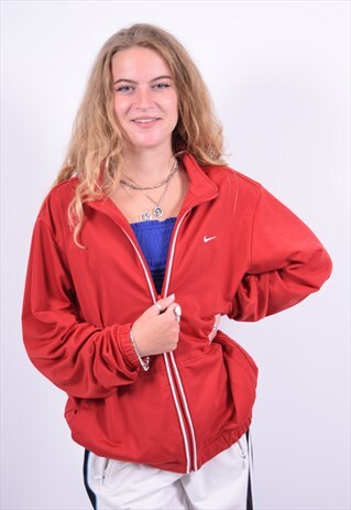 VINTAGE NIKE TRACKSUIT TOP JACKET RED