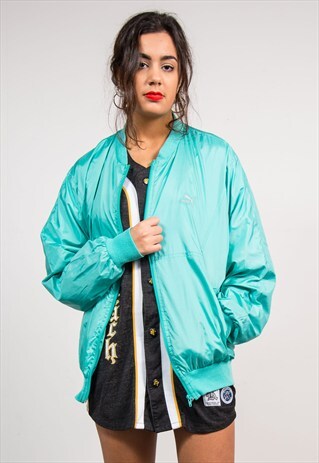 90'S SHELL TURQUOISE PUMA TRACKSUIT JACKET