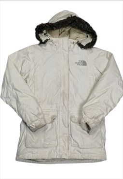  The North Face parka coat In White Size S UK 8