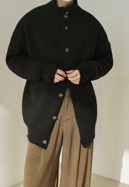 Men's Retro turtleneck cardigan sweater A VOL.4