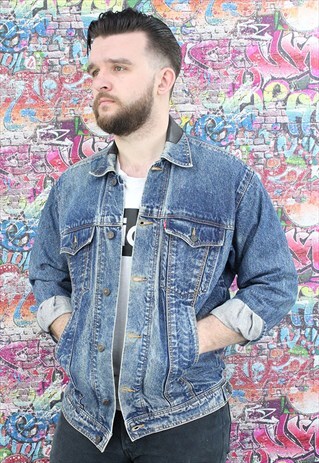 LEVI'S DARK BLUE VINTAGE DENIM JACKET. UNISEX.