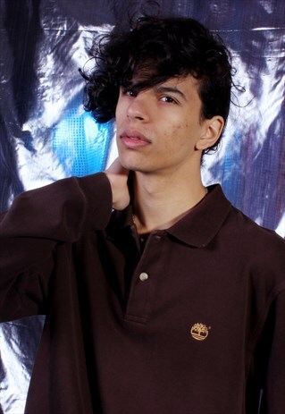 VINTAGE TIMBERLAND BROWN 1/4 BUTTONED SWEATSHIRT