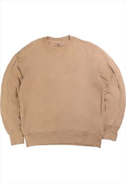 Vintage  Uniqlo Sweatshirt Plain Heavyweight Crewneck Beige