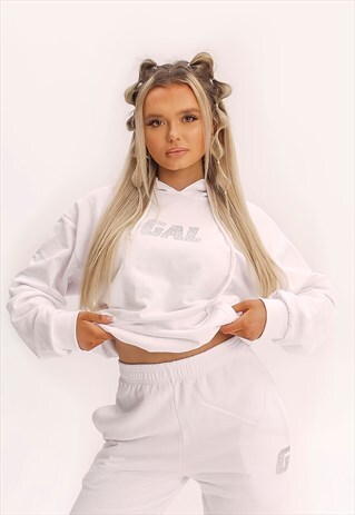 GALDEM HOODIE WITH RHINESTONE PRINT