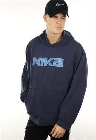 VINTAGE 90S NIKE GRAPHIC SPELL OUT HOODIE SWEATSHIRT