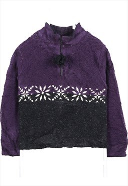 Croft And Barrow 90's Quarter Zip Sherpa Fleece Jumper Large