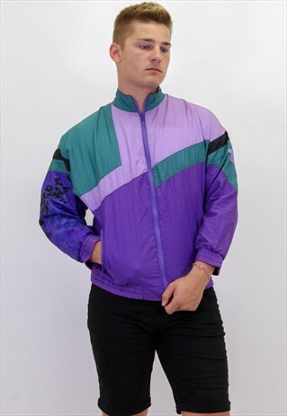 VINTAGE FESTIVAL PATTERN SHELL JACKET