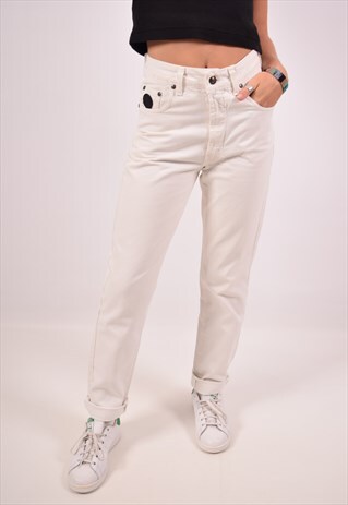 VINTAGE TRUSSARDI HIGH WAIST JEANS SLIM WHITE