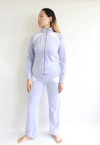 PURPLE VELOUR TRACKSUITS
