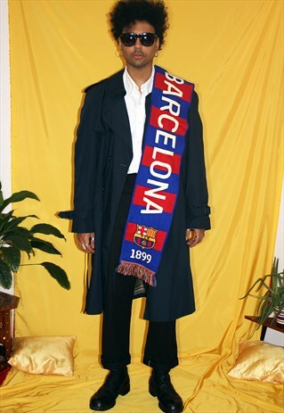 FC BARCELONA SOCCER FOOTBALL SCARF BLUE