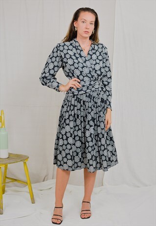 WINDSMOOR SKIRT SUIT TWO PIECE SET VINTAGE LONG SLEEVE L