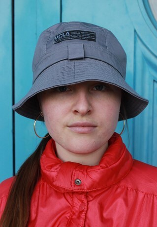 GREY CONCRETE MINIMAL FESTIVAL SUMMER BUCKET HAT