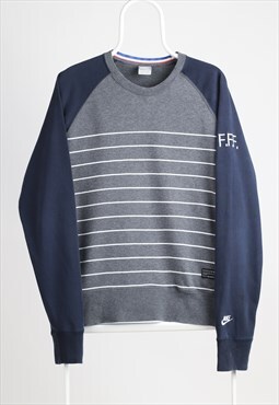 Vintage Nike Crewneck Sweatshirt Grey Navy
