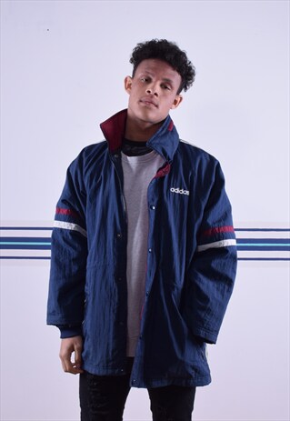 NAVY, MAROON AND WHITE ADIDAS COAT