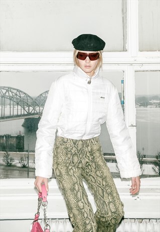 VINTAGE PUFF WHITE RAVE JACKET / UNISEX