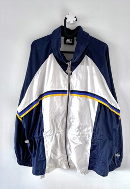 Vintage starter white windbreaker jacket XL festival 