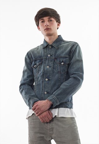 VINTAGE LEVIS TRUCKER 90S BLUE DENIM JEANS