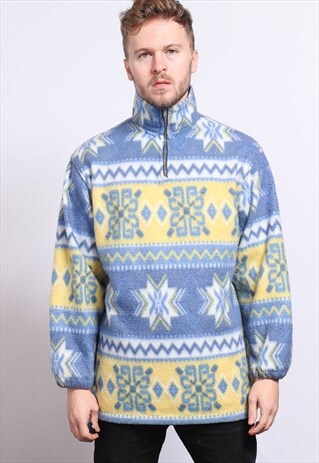 VINTAGE HALF ZIP FLEECE TOP