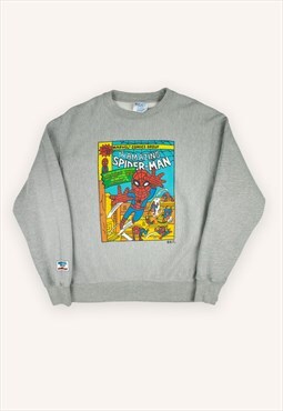 Y2K Champion Spiderman Comic Book Print Sweatshirt