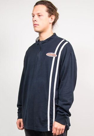 HARLEY DAVIDSON VINTAGE 90'S QUARTER ZIP SWEATSHIRT SWEATER