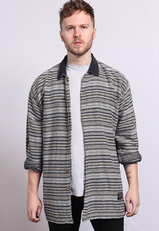 VINTAGE AZTEC PATTERNED SHIRT