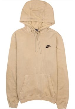 Vintage 90's Nike Hoodie Swoosh Pullover Beige Cream Small