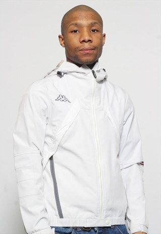 VINTAGE KAPPA LOGO TRACK TOP JACKET WHITE