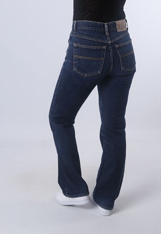 DENIM BOOTCUT JEANS VINTAGE UK 10 (BJAR)