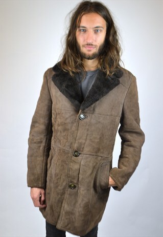 VINTAGE 90'S SHEARLING COAT