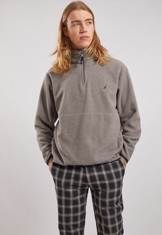 VINTAGE NAUTICA 1/4 ZIP FLEECE SWEATSHIRT
