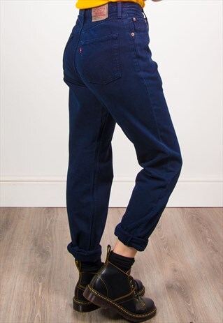 LEVI'S VINTAGE 90'S DARK BLUE DENIM HIGH WAIST MOM JEANS