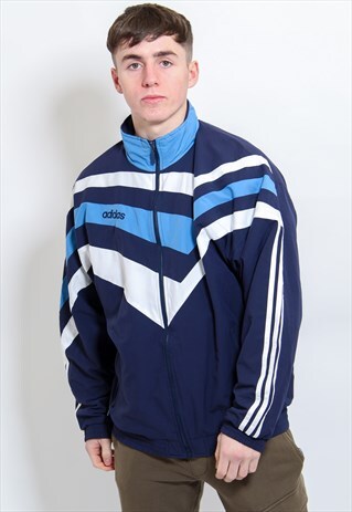 VINTAGE ADIDAS SHELL JACKET IN BLUE XL