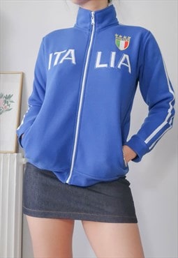 vintage y2k Italia blue sportwear track jacket