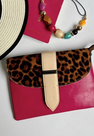 NEPHELE SUSTAINABLE LEATHER LEOPARD PRINT CROSS BODY HANDBAG