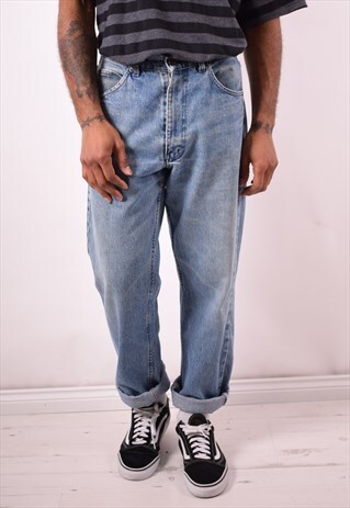 VALENTINO MENS VINTAGE JEANS W36 L32 BLUE 90S