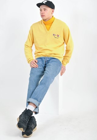 VINTAGE 90'S YELLOW WOOL JUMPER
