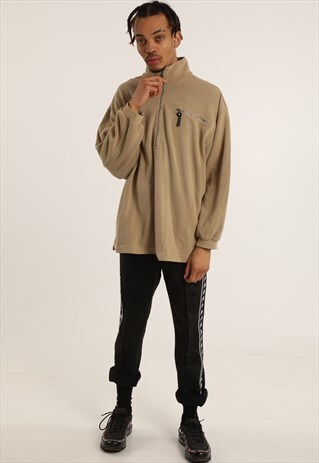 VINTAGE ADIDAS EMBROIDERED LOGO 1/4 ZIP SWEATSHIRT