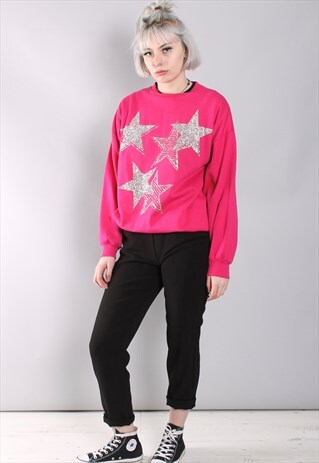 VINTAGE STAR PRINT SWEATSHIRT
