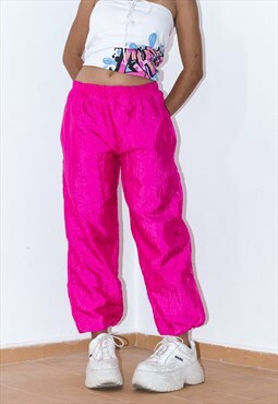 Vintage 80s Flashy Pink Harem Track pants Jogger