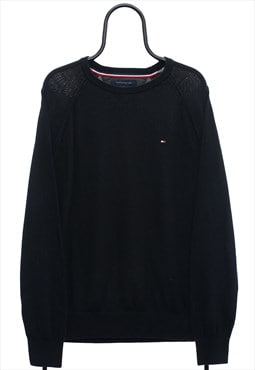 Vintage Tommy Hilfiger Black Jumper Mens