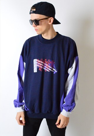 VINTAGE 90S COLOUR BLOCK ADIDAS SWEATSHIRT JUMPER