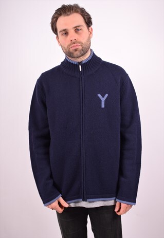 YVES SAINT LAURENT MENS VINTAGE CARDIGAN SWEATER XL 90'S