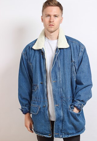 VINTAGE FLEECE LINED DENIM JACKET