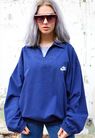 VINTAGE NIKE 90S SWEATSHIRT IN BLUE