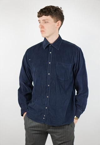 VINTAGE NAVY CORD SHIRT