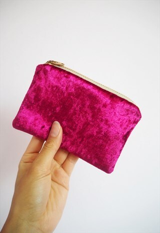 PINK VELVET COIN PURSE