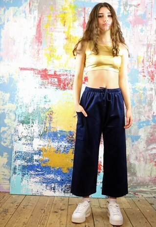 navy drawstring trousers